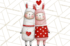 Llama Valentine PNG, Alpaca Love Art, Heart Shack Clipart Product Image 2