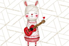 Llama Valentine PNG, Alpaca Love Art, Heart Shack Clipart Product Image 2