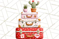 Llama Valentine PNG, Alpaca Love Art, Heart Shack Clipart Product Image 2