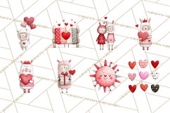 Llama Valentine PNG, Alpaca Love Art, Heart Shack Clipart Product Image 6