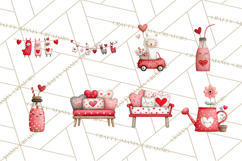 Llama Valentine PNG, Alpaca Love Art, Heart Shack Clipart Product Image 5