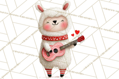 Llama Valentine PNG, Alpaca Love Art, Heart Shack Clipart Product Image 3