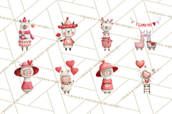 Llama Valentine PNG, Alpaca Love Art, Heart Shack Clipart Product Image 2