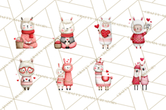 Llama Valentine PNG, Alpaca Love Art, Heart Shack Clipart Product Image 4