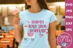 Llama Love You Forever | Valentine Svg Design Product Image 1