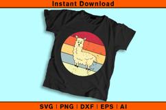 Distressed Retro Llama SVG Vintage Cute Animal Clipart Product Image 2