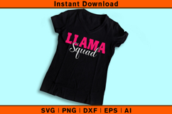 Llama Squad SVG Funny Group Shirt Design for Cricut Product Image 3