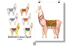 watercolor llama clipart