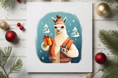 La La La Llama Christmas PNG | Merry Christmas Llama Design Product Image 4