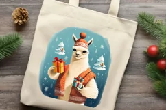 La La La Llama Christmas PNG | Merry Christmas Llama Design Product Image 3