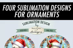 Cute Llama Christmas Ornament Designs PNG File | Add Name Product Image 6