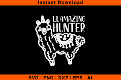 Llamazing Hunter SVG Funny Llama Animal Lover Design File Product Image 1