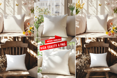 Pillow Mocku |Spring Pillow Mockup | Floral Cushion Mockup Product Image 1