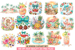 Summer Sublimation Bundle,Beach Clipart Bundle,Summer Png Product Image 1