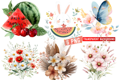 Summer png,Summer Clipart png,Whismcal Summer Spring Clipart Product Image 1