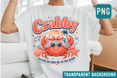 Crabby Please Return Me To The Beach, Summer PNG Product Image 1