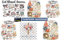 God Blessed America Patriotic Sublimation Shirt Design Product Image 1