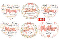 Mother's Day PNG, She is Mom PNG, Faux Yarn Mama PNG, Mother Product Image 1