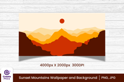 llustration-wallpaper-digital paper-background-backdrop-printable-sunset-mountains-nature-landscape-