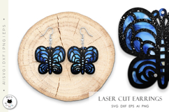 Layered Boho Earrings Laser Cut | Tribal Earrings Product Image 3
