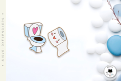 Toiler Paper Stud Earrings | Funny Laser Cut SVG Product Image 2