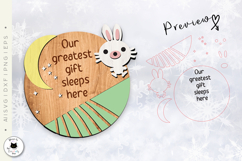 Layered Nursery Wall Signs SVG | Round Sign Laser Cut Product Image 4