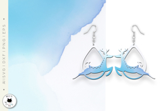 Christmas Teardrop Earrings | Reindeer Laser Cut SVG Product Image 4