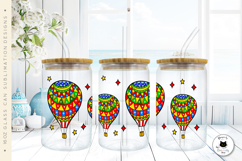 Colorful Air Balloon Glass Can PNG | Libbey Glass Wrap Product Image 2