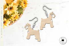 Schnauzer Dog Earrings Laser Cut File | Dog Laser File Product Image 4