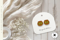 Funny Owl Stud Earrings Laser Cut SVG File Product Image 3