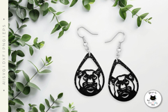 Big Cats Vol.1 | Animal Teardrop Earrings Laser Cut SVG Product Image 2