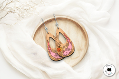 Cute Axolotl Earrings Laser Cut | Fall Teardrop Earrings SVG Product Image 2