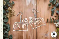 Maltese Dog Earrings Laser Cut File | Laser Jewelry Product Image 3