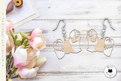 Tibetan Terrier Dog Earrings Laser Cut | Laser Jewelry Product Image 3