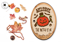 Creepy Pumpkin Laser Cut Decor | Layered Halloween Sign SVG Product Image 2