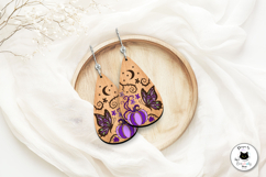 Butterfly Gothic Earrings Laser Cut SVG | Halloween Teardrop Product Image 2