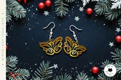 Elegant Christmas Earrings | Reindeer Laser Cut Designs Product Image 6
