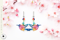 Spring Birds Earrings | Floral Earrings Laser Cut Product Image 4