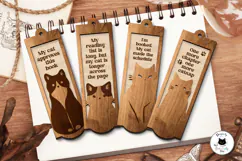 Layered Cat Bookmark Laser Cut SVG Product Image 3