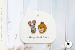 Funny Cat &amp; Mouse Laser Stud Earrings SVG File Product Image 2