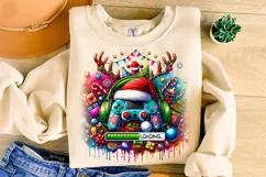 Gamer Christmas PNG, Game Controller PNG, Christmas PNG Product Image 1