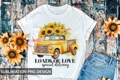 Loads Of Love Sunflower Sublimation Design Product Image 1