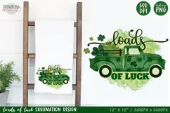 Loads of Luck Truck St. Patrick's Day Sublimation PNG Product Image 1