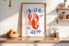 Lob-star of the Show, Funny Lobster PNG, Sublimation design. Product Image 2