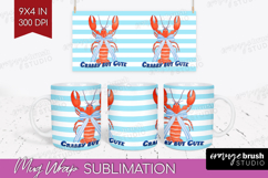 Lobster Nautical Mug Wrap Sea Quotes Mug PNG Sublimation Product Image 1