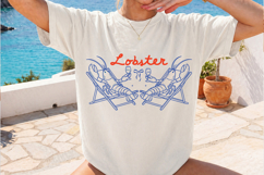 Lobster Drinking Wine PNG, Coastal Summer PNG Product Image 2