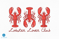 Lobster Lover Club Png, Summer Design Product Image 1