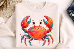 crab png, crab clipart, ocean animal, beach clipart, watercolor crab, sea life png, summer design, coastal png, ocean sublimation, marine clipart