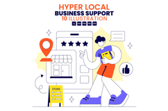 10 Hyper Local Business Support Illustration Product Image 1