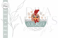 Local Dealer SVG Funny Chicken SVG Chicken Door Hanger SVG Product Image 2